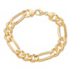 Thumbnail Image 1 of Figaro Link Bracelet Solid 10K Yellow Gold 9&quot;