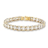 Thumbnail Image 1 of Men's Link Chain Bracelet 10K Two-Tone Gold 8.5&quot;