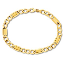 Link Chain Bracelet 10K Yellow Gold 8.5&quot; Length