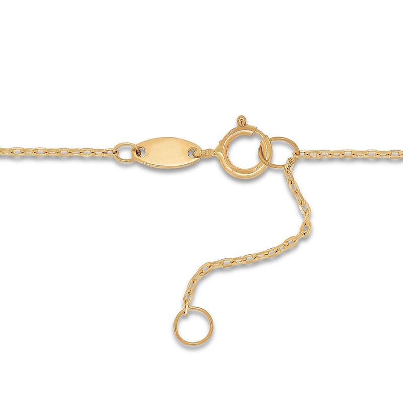 Bar Anklet 10K Two-Tone Gold 10"