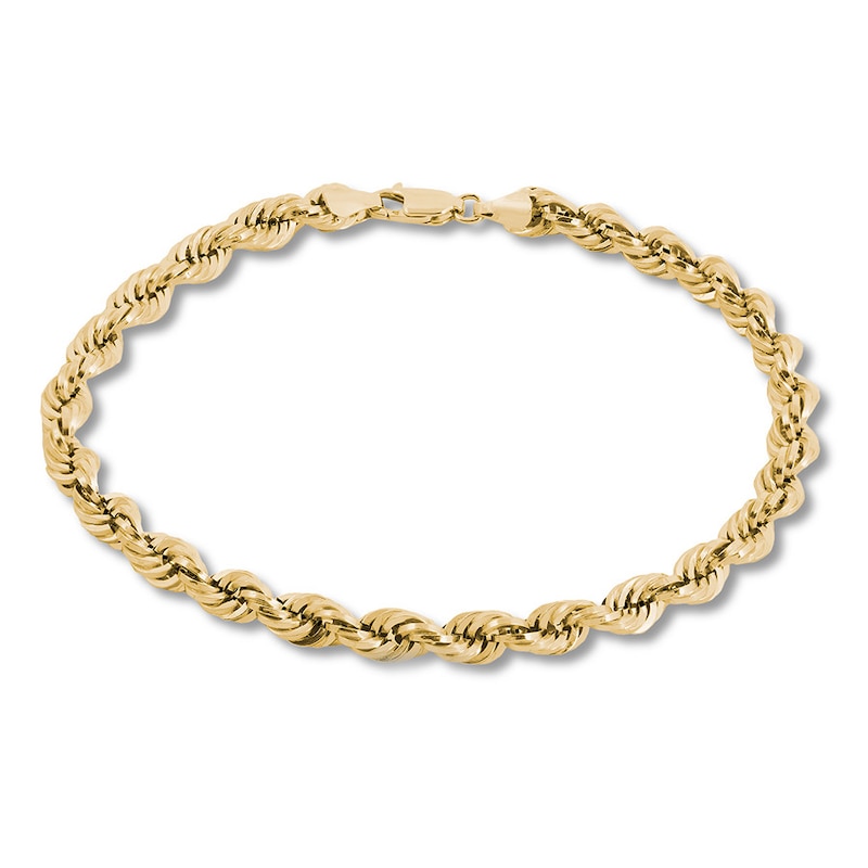 Main Image 1 of Rope Chain Bracelet 14K Yellow Gold 8&quot; Length