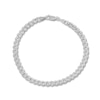 Thumbnail Image 1 of 4.95mm Curb Chain Bracelet Solid 14K White Gold 8.5&quot;