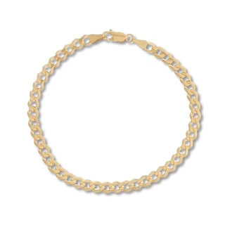 4.95mm Curb Chain Bracelet Solid 14K Yellow Gold 8.5"