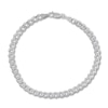Thumbnail Image 1 of Curb Chain Bracelet 3.7mm Solid 14K White Gold 8&quot;