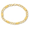 Thumbnail Image 1 of Link Chain Bracelet Hollow 10K Yellow Gold 8.5&quot;