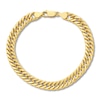 Thumbnail Image 1 of Cuban Chain Bracelet Hollow 10K Yellow Gold 8.5&quot;