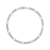 Thumbnail Image 0 of Solid Figaro Link Bracelet 3.9mm 14K White Gold 8"