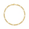Figaro Link Bracelet 14K Yellow Gold 8"
