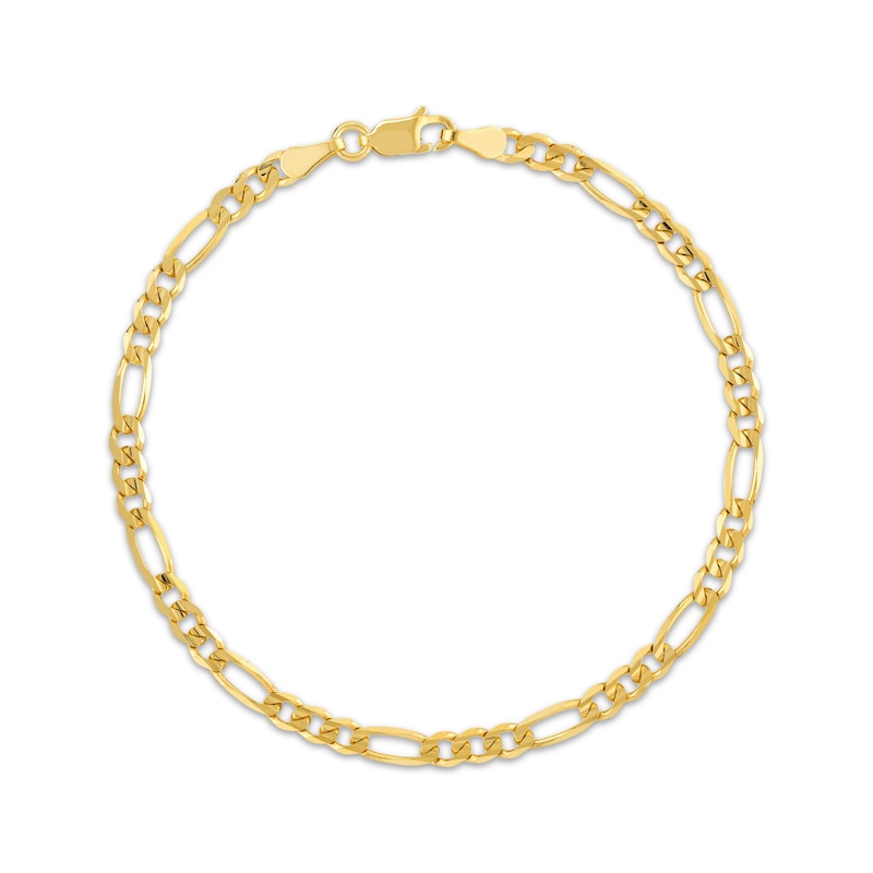 Figaro Link Bracelet 14K Yellow Gold 8"