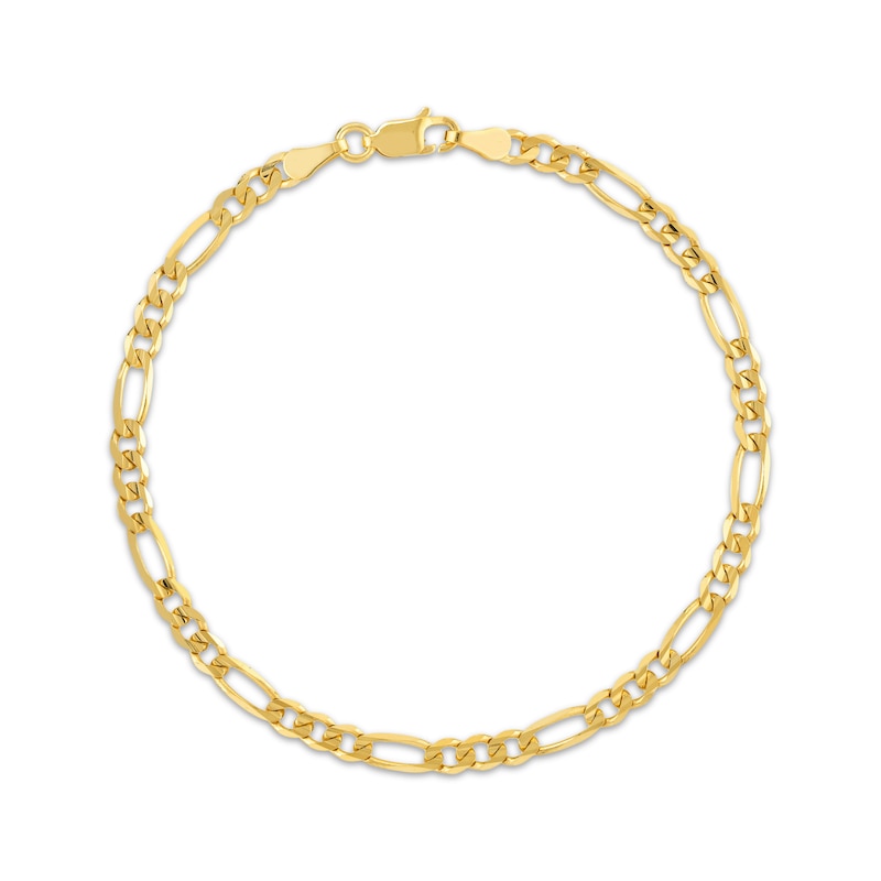 Main Image 1 of Figaro Link Bracelet 3.9mm Solid 14K Yellow Gold 8&quot;