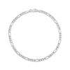 Thumbnail Image 1 of Figaro Link Bracelet 3.2mm Solid 14K White Gold 8&quot;