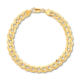 Cuban Link Bracelet 5.0mm Solid 14K Yellow Gold 8.5"