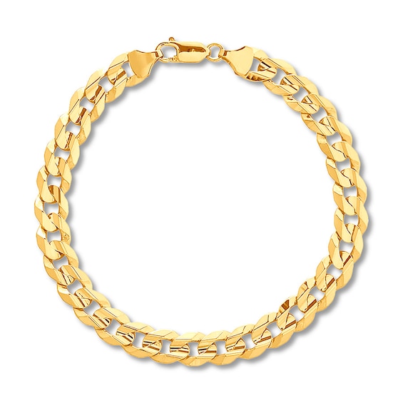 Cuban Link Bracelet 5.0mm Solid 14K Yellow Gold 8.5"