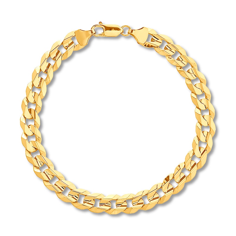 Main Image 1 of Cuban Link Bracelet 5.0mm Solid 14K Yellow Gold 8.5&quot;