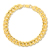 Thumbnail Image 1 of 7.3mm Curb Chain Bracelet Solid 14K Yellow Gold 8.5&quot;