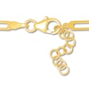 Thumbnail Image 3 of Solid 10K Two-Tone Gold Anklet Adjustable 10&quot;