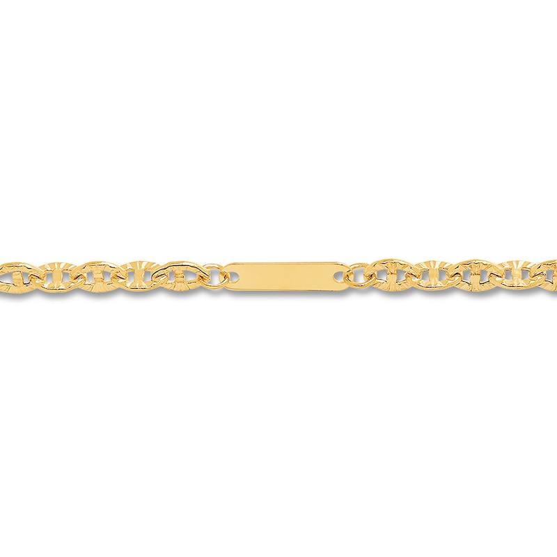 Main Image 3 of Hollow 10K Yellow Gold Anklet 10&quot;