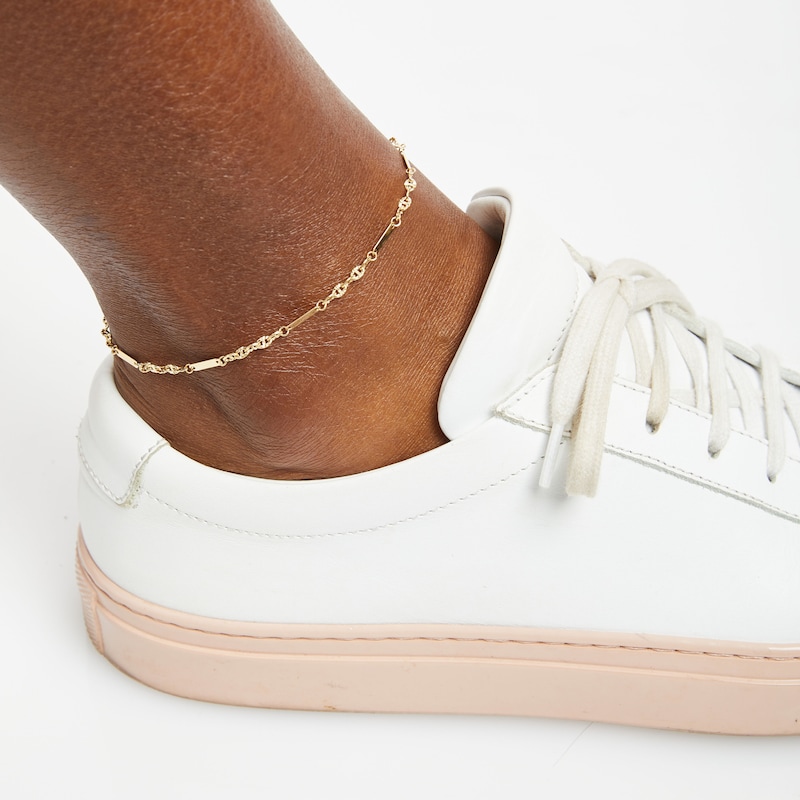 10K Yellow Gold Anklet 10"