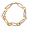 Thumbnail Image 1 of Textured Link Bracelet 10K Yellow Gold 7.75&quot;