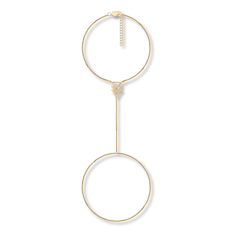 Main Image 1 of Hand Bracelet 10K Yellow Gold 7.5&quot;