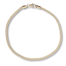 Franco Chain Bracelet Hollow 14K Yellow Gold 8"