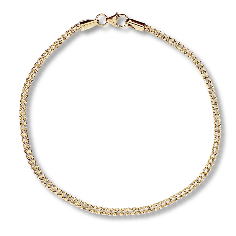 Main Image 1 of Franco Chain Bracelet Hollow 14K Yellow Gold 8&quot;