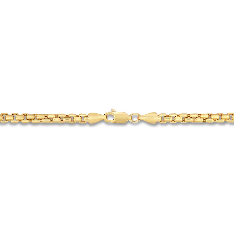 Hollow Box Chain Bracelet 10K Yellow Gold 9"