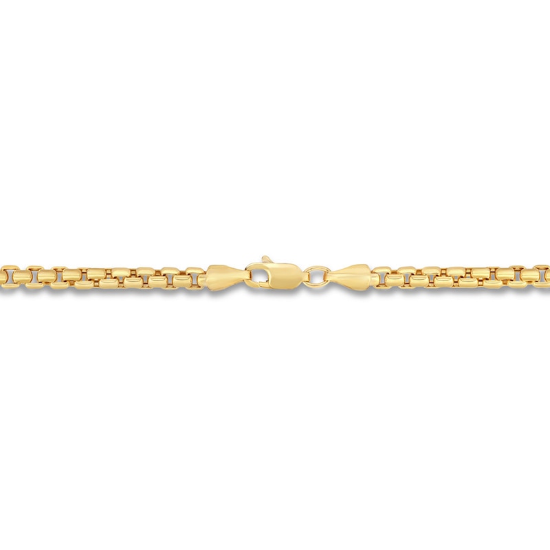 Main Image 3 of Box Chain Bracelet Hollow 10K Yellow Gold 9&quot;