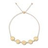 Thumbnail Image 1 of Textured Circle Bolo Bracelet 10K Yellow Gold 9.5&quot;