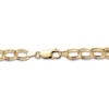 Thumbnail Image 2 of Double Oval Hollow Link Bracelet 10K Yellow Gold 7.5"