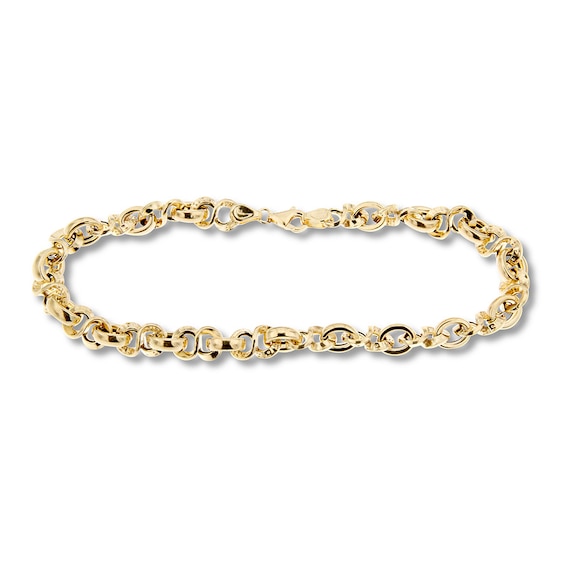 Kay Link Chain Bracelet 10K Yellow Gold 7.75 Length