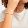 Thumbnail Image 4 of Link Chain Bracelet Hollow 10K Yellow Gold 7.5&quot;