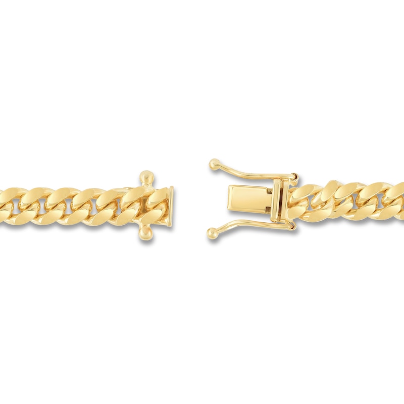 Solid Cuban Link Bracelet 14K Yellow Gold 8.5"