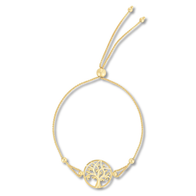 Main Image 1 of Tree Bolo Bracelet 10K Yellow Gold 9.5&quot;