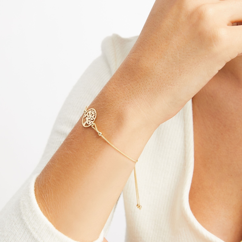 Main Image 2 of Tree Bolo Bracelet 10K Yellow Gold 9.5&quot;