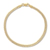 Thumbnail Image 1 of Curb Chain Bracelet Solid 14K Yellow Gold 7.25&quot;