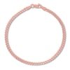Thumbnail Image 1 of Curb Chain Bracelet Solid 14K Rose Gold 7.25&quot;