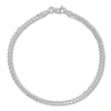 Thumbnail Image 1 of Curb Chain Bracelet Solid 14K White Gold 7.25&quot;