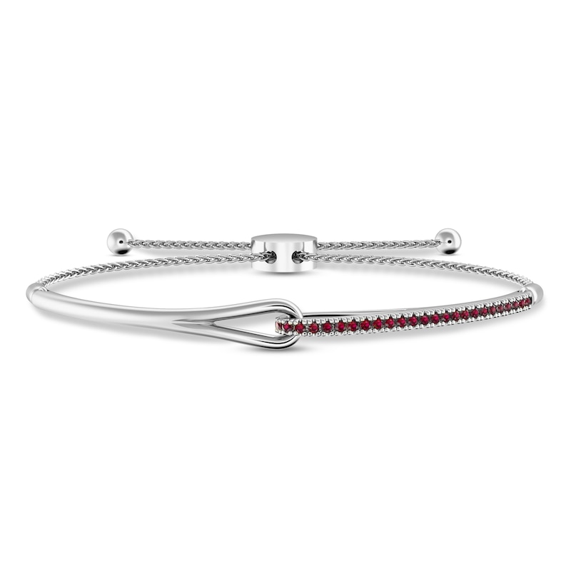 Love + Be Loved Lab-Created Ruby Bolo Bracelet Sterling Silver