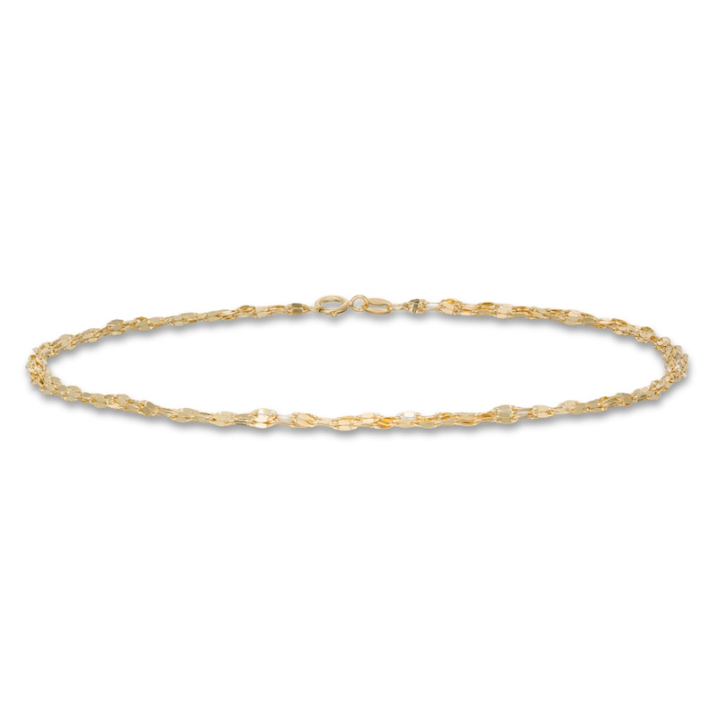 Triple-strand Anklet 14K Yellow Gold 9.5"