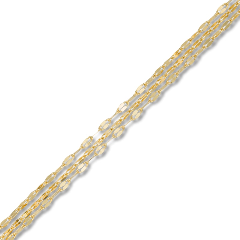 Triple-strand Anklet 14K Yellow Gold 9.5"