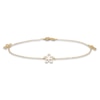 Thumbnail Image 1 of Flower Anklet 10K Yellow Gold 10&quot;