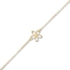 Thumbnail Image 2 of Flower Anklet 10K Yellow Gold 10&quot;