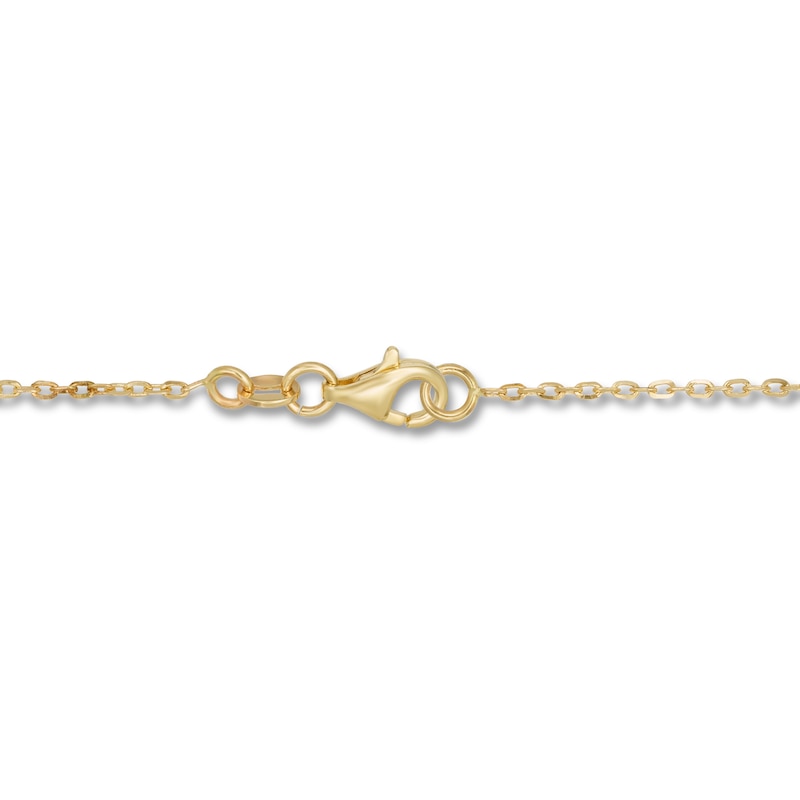 Main Image 3 of Cross Anklet 14K Yellow Gold 9.5&quot;