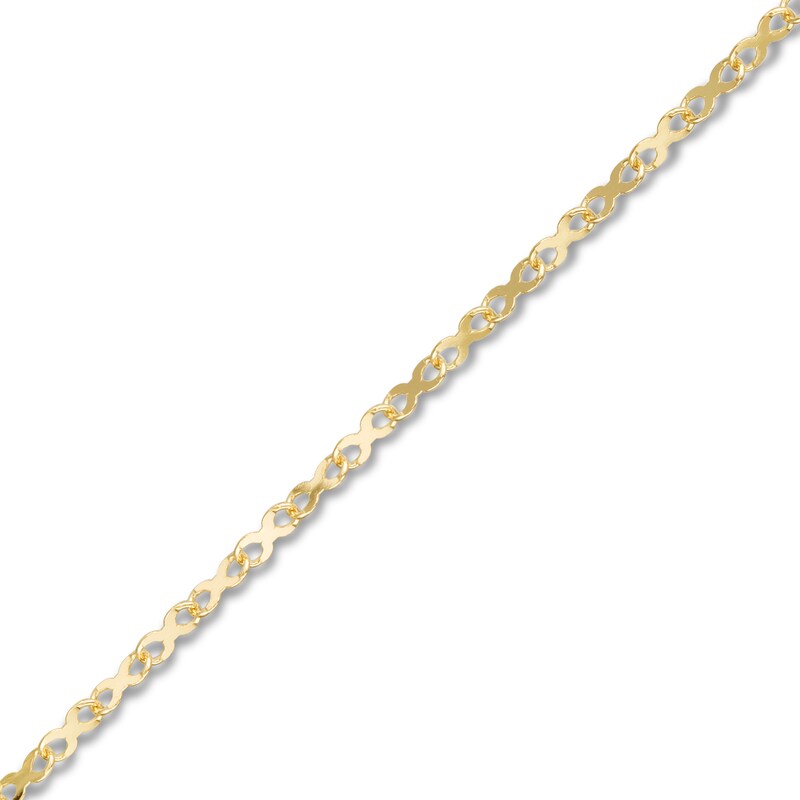 Infinity Symbol Anklet 14K Yellow Gold 9.5"