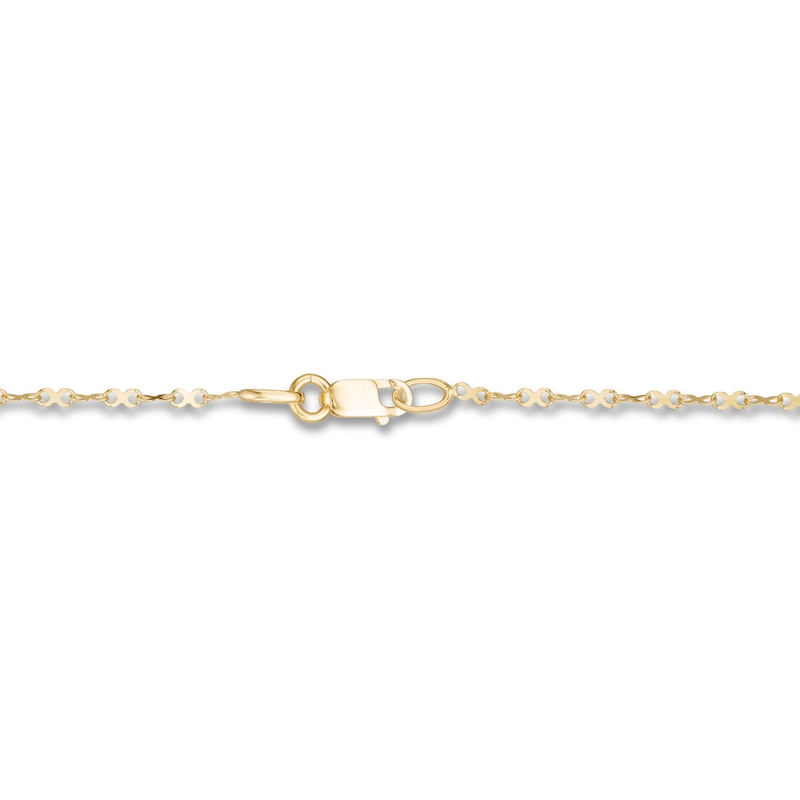 Infinity Symbol Anklet 14K Yellow Gold 9.5"