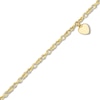 Thumbnail Image 2 of Heart Anklet 14K Yellow Gold 9.5"