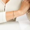 Thumbnail Image 2 of Italian Twisted Glitter Bangle 14K Yellow Gold 8"