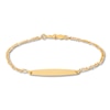 Thumbnail Image 1 of Children's Oval ID Figaro Bracelet 14K Yellow Gold 6&quot;