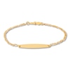 Thumbnail Image 0 of Children's Oval ID Figaro Bracelet 14K Yellow Gold 6"